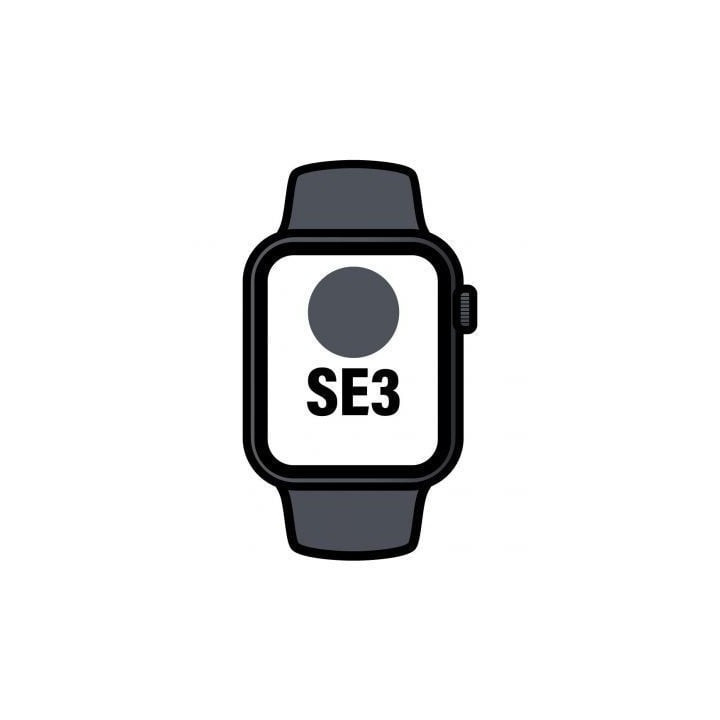 Apple Watch SE3/ GPS/ Cellular/ 40mm/ Caja de Aluminio Medianoche/ Correa Deportiva Medianoche M/L