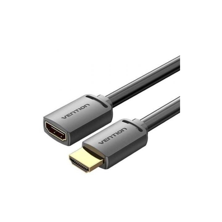 Cable Alargador HDMI 4K Vention AHCBF/ HDMI Macho - HDMI Hembra/ 1m/ Negro