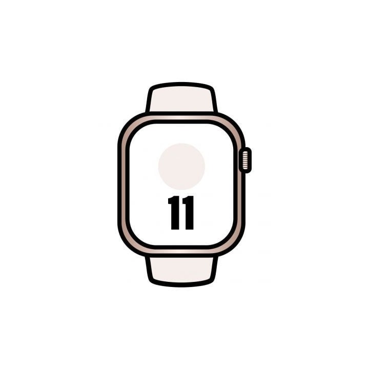 Apple Watch Series 11/ GPS/ 46mm/ Oro Rosa/ Correa Deportiva Rosa rubor (M/L)