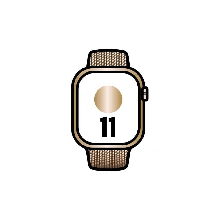 Apple Watch Series 11/ GPS/ Cellular/ 42mm/ Titanio Dorado/ Correa Dorada Milanese Loop