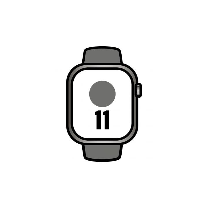 Apple Watch Series 11/ GPS/ Cellular/ 46mm/ Titanio Natural/ Correa Deportiva Gris Piedra S/M