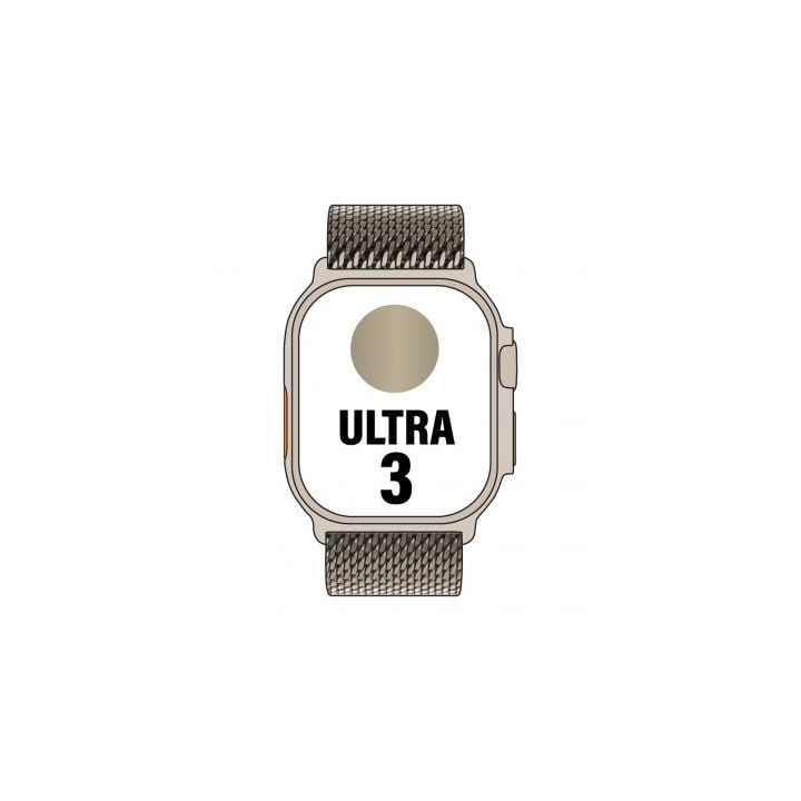Apple Watch Ultra 3/ GPS/ Cellular/ 49mm/ Caja de Titanio Natural/ Correa Milanese M