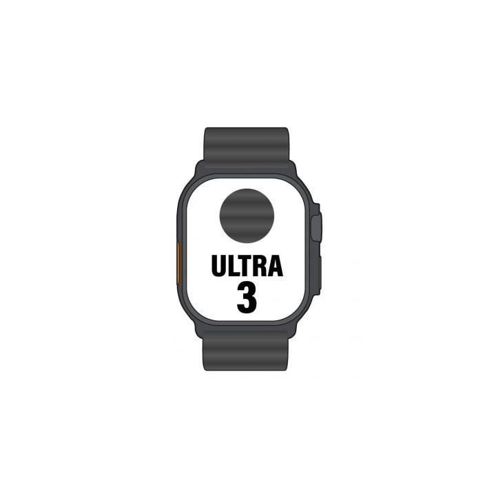 Apple Watch Ultra 3/ GPS/ Cellular/ 49mm/ Caja Titanio Negro/ Correa Ocean Negra