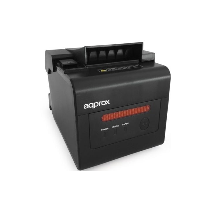 Impresora de Tickets Approx appPOS80ALARM/ Térmica/ Ancho papel 58 y 80mm/ USB-RS232-LAN-RJ11/ Negra