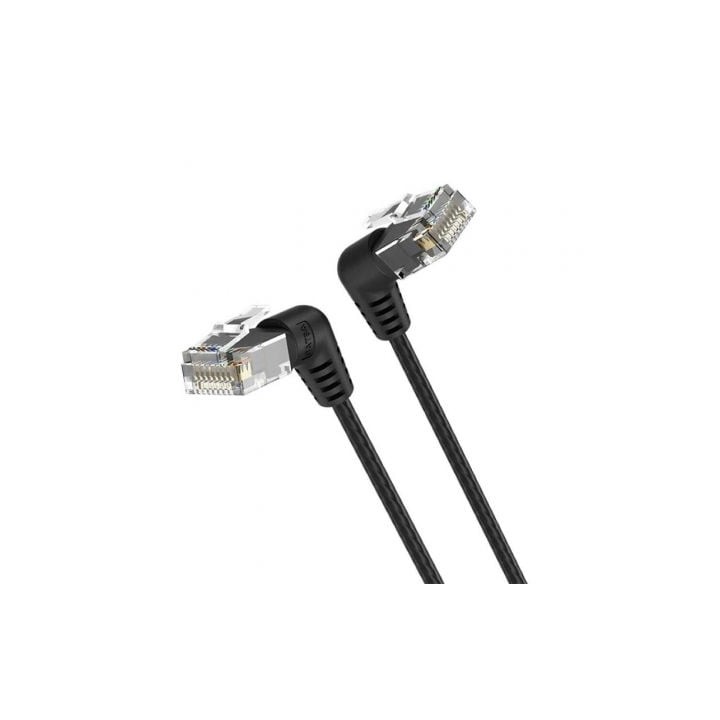 Cable de Red RJ45 UTP Vention IBOBG Cat.6A/ 1.5m/ Cabeza Rotatoria 360º/ Negro