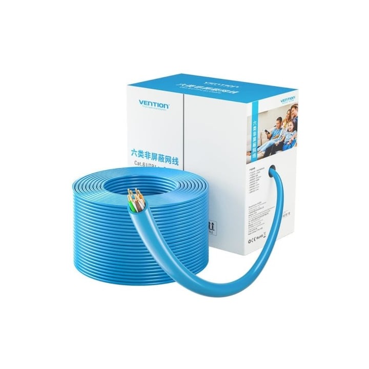 Bobina de Cable RJ45 UTP Vention IHBL305 Cat.6/ 305m/ Azul