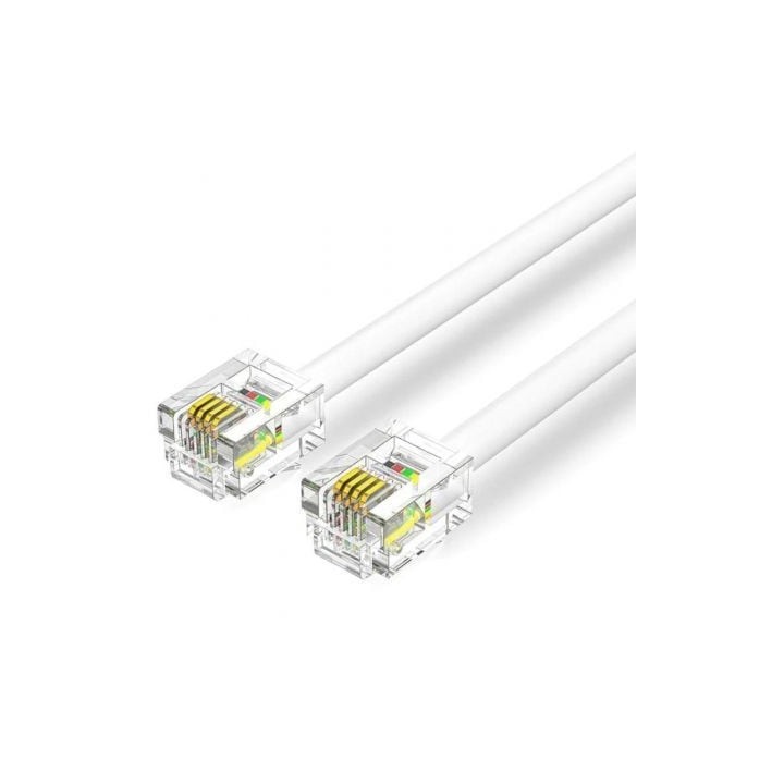 Cable de Teléfono RJ11 6P4C Vention IQBWI/ 3m/ Blanco