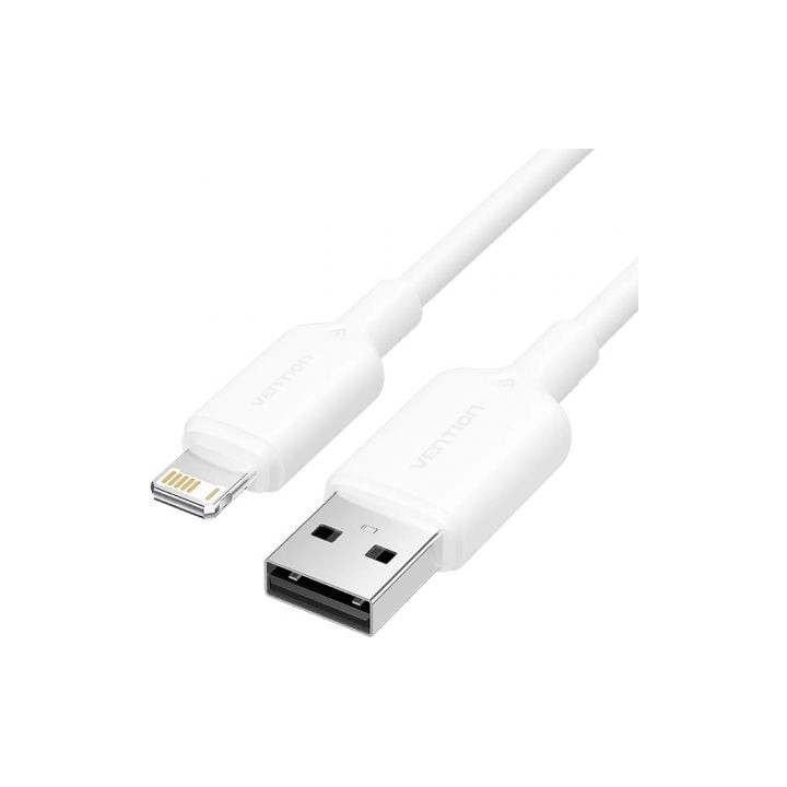 Cable USB 2.0 Lightning Vention LAMWH/ USB Macho - Lightning Macho/ 480Mbps/ 2m/ Blanco