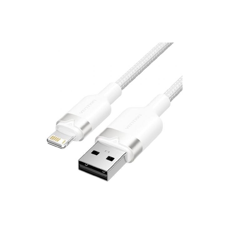 Cable USB Lightning Vention LANWF/ USB Macho - Lightning Macho/ 480Mbps/ 1m/ Blanco
