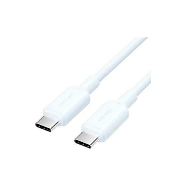 Cable USB 2.0 Tipo-C 3A Vention TRCSF/ USB Tipo-C Macho - USB Tipo-C Macho/ Hasta 60W/ 480Mbps/ 1m/ Azul