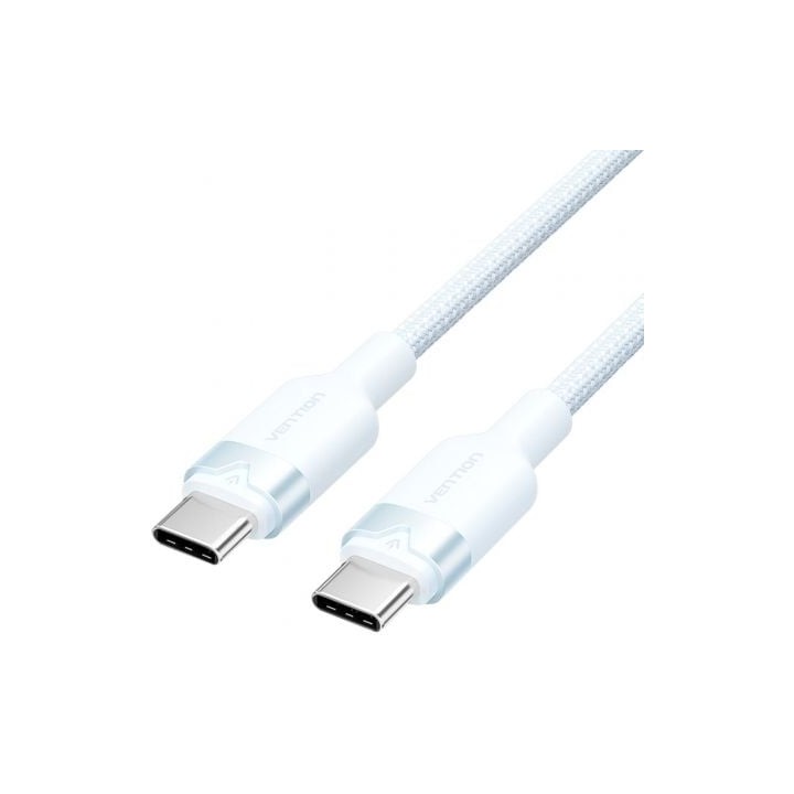 Cable USB 2.0 Tipo-C 3A Vention TRDSF/ USB Tipo-C Macho - USB Tipo-C Macho/ Hasta 60W/ 480Mbps/ 1m/ Azul