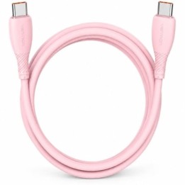 Cable USB 2.0 Tipo-C Vention TRWPF/ USB Tipo-C Macho - USB Tipo-C Macho/ Hasta 100W/ 480Mbps/ 1m/ Rosa