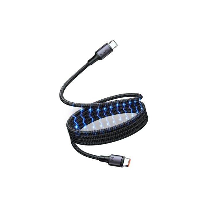 Cable Magnético USB 2.0 Tipo-C 5A Vention TSABG/ USB Tipo-C Macho - USB Tipo-C Macho/ Hasta 240W/ 480Mbps/ 1.5m/ Negro