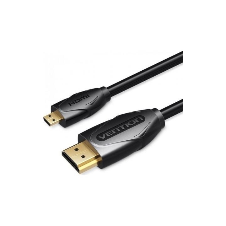 Cable HDMI Vention VAA-D03-B300/ HDMI Macho - Micro HDMI Macho/ 3m/ Negro