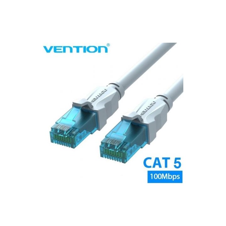 Cable de Red RJ45 UTP Vention VAP-A10-S1500 Cat.5e/ 15m/ Azul y Blanco