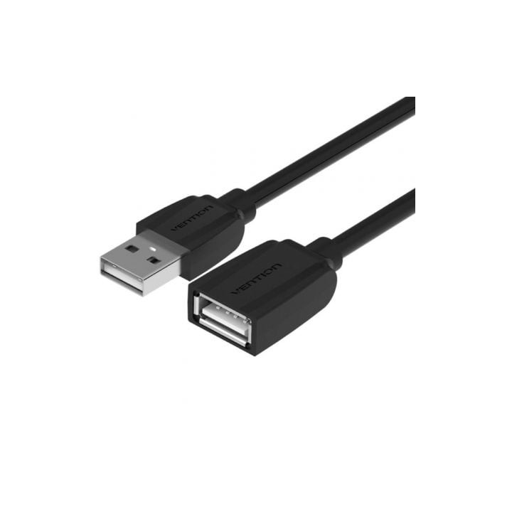 Cable Alargador USB 2.0 Vention VAS-A44-B500/ USB Macho - USB Hembra/ 5m/ Negro