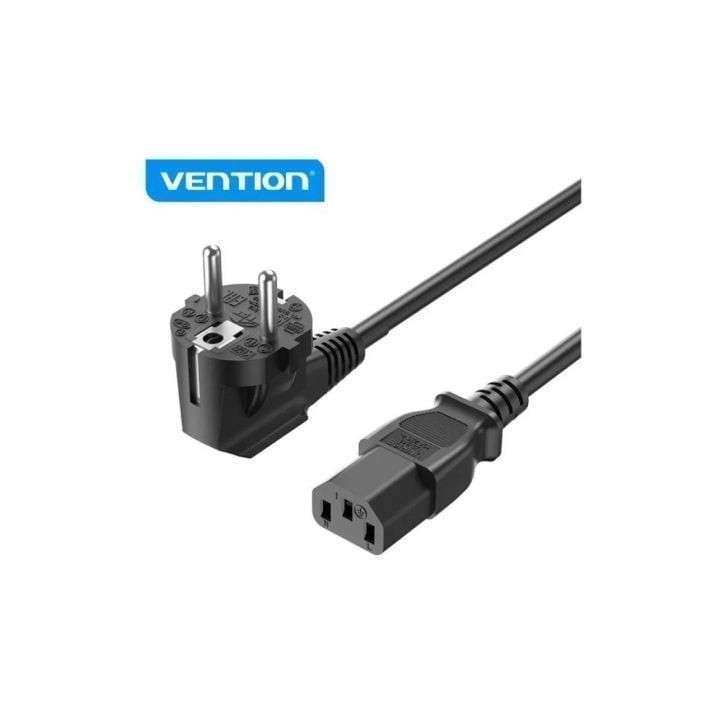 Cable de Alimentación Vention ZCJBAC/ IEC C13 Hembra - CEE7 Macho/ 1.8m/ Negro