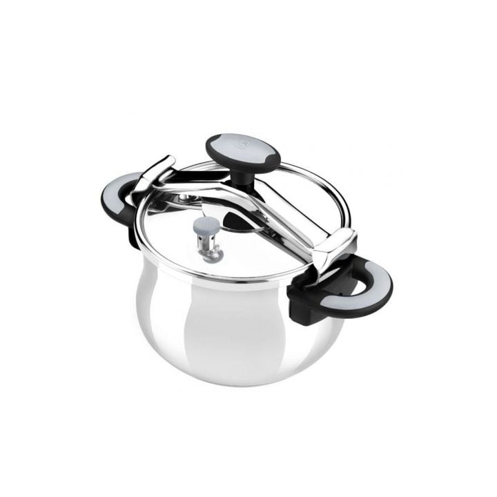 Olla a Presión Bra New Star A185501/ Ø22cm/ 4.5L/ Acero Inoxidable/ Apta para Inducción