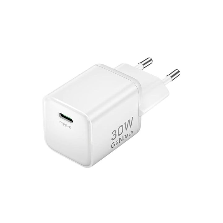 Cargador de Pared GaN Vention FCIW0-EU/ 1xUSB Tipo-C/ 30W
