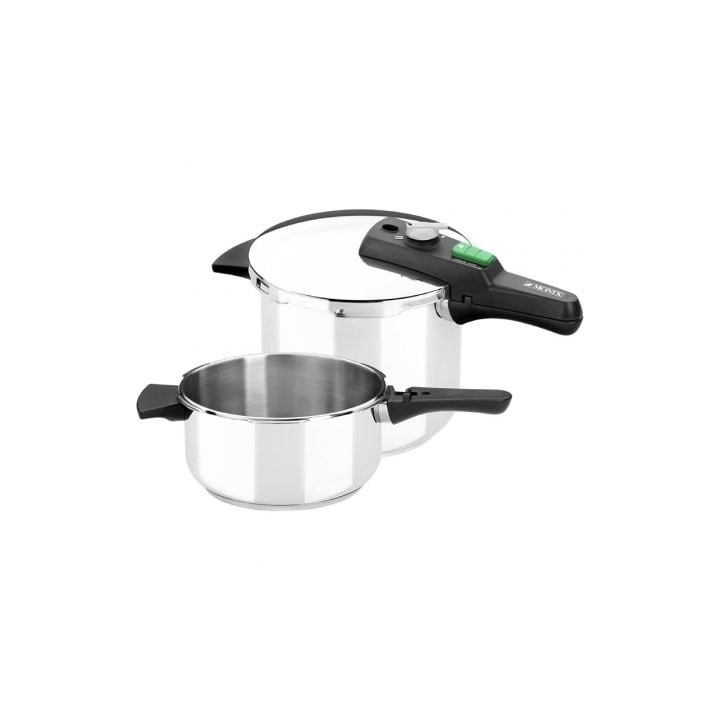 Olla a Presión Rápida Monix Quick M560005/ Ø22cm/ 4+6L/ Acero Inoxidable