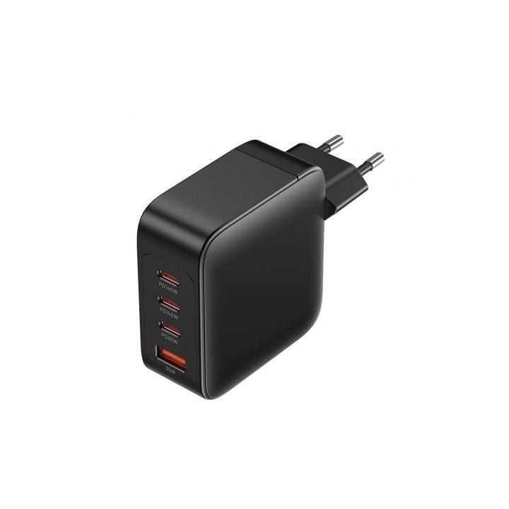 Cargador de Pared GaN Vention FEIB0-EU/ 3xUSB Tipo-C + Cable USB Tipo-C/ 1xUSB/ 140W