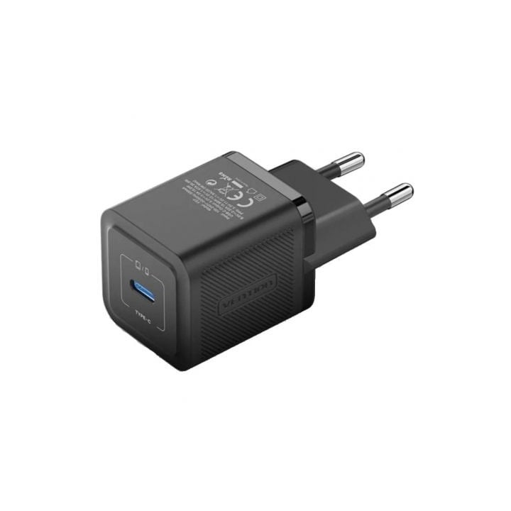 Cargador de Pared GaN Vention FEPB0-EU/ 1xUSB Tipo-C/ 20W