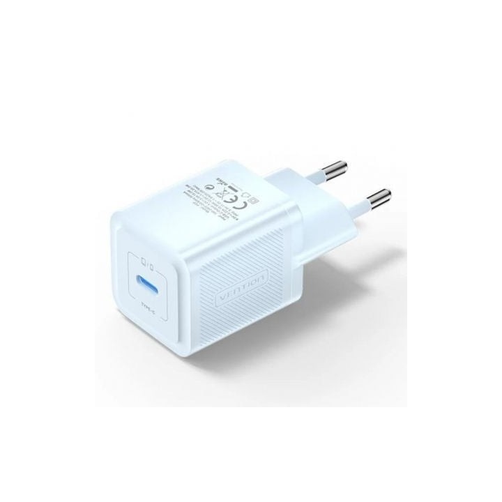 Cargador de Pared GaN Vention FEPL0-EU/ 1xUSB Tipo-C/ 20W