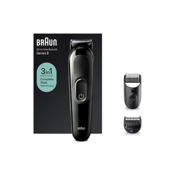 Afeitadora Braun All in One 3 en 1 Style Kit Series 3/ con batería/ 2 Accesorios