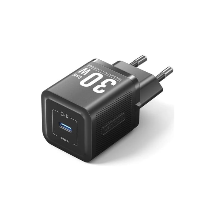 Cargador de Pared GaN Vention FEZB0-EU/ 1xUSB Tipo-C/ 30W