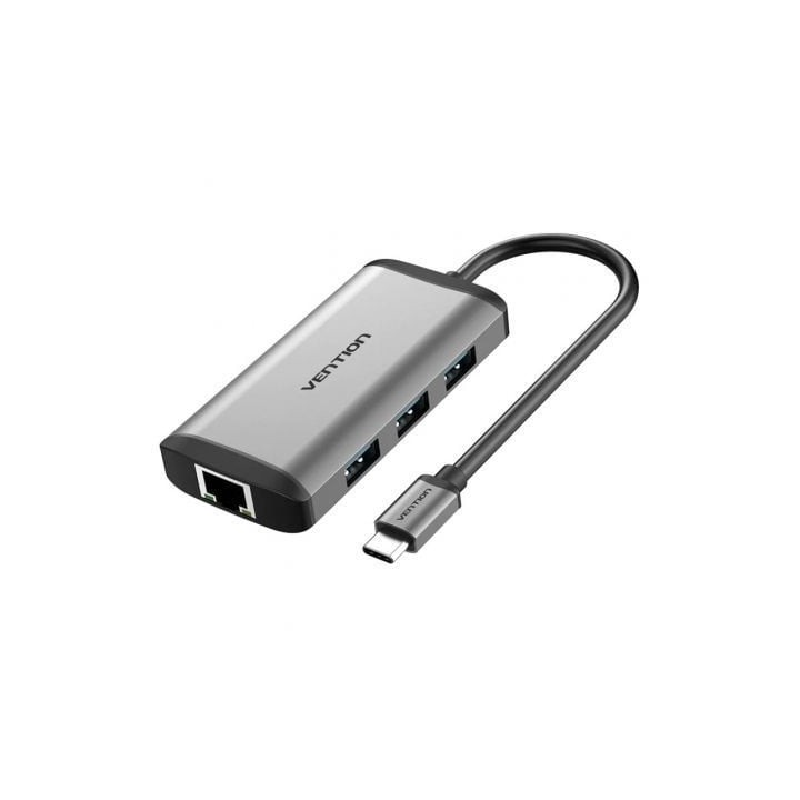 Docking USB Tipo-C Vention CNCHB/ 1xHDMI 4K/ 3xUSB/ 1xUSB Tipo-C PD/ 1xRJ45/ Gris