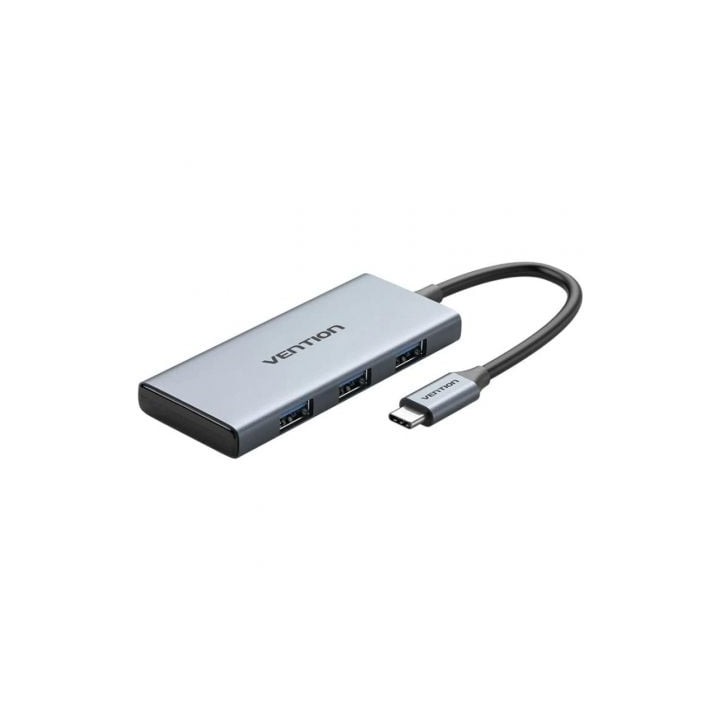 Docking USB Tipo-C Vention TOOHB/ 1xHDMI 4K/ 3xUSB/ 1xLector Tarjetas/ Gris