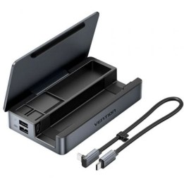 Docking USB Tipo-C para Steam Deck / Switch Vention TPZH0/ 2xHDMI 4K/ 3xUSB/ 1xUSB Tipo-C/ 1xUSB Tipo-C PD/ 1xRJ45/ 1xLector Ta