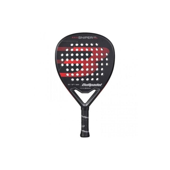 Pala de Pádel Bullpadel Sniper 2.0 Power 2026/ Negra y Roja