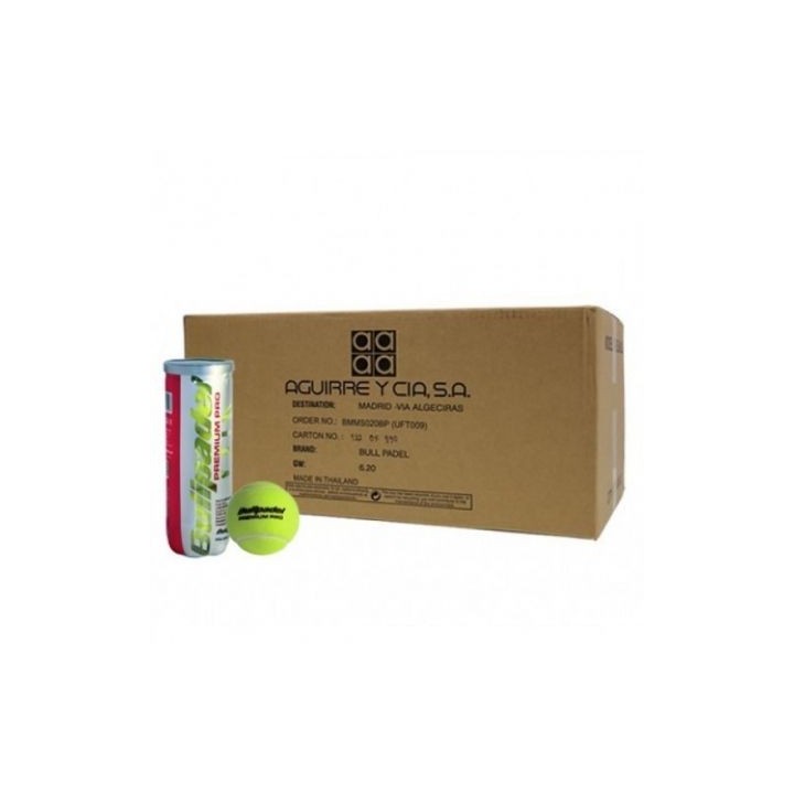 Cajón Bolas Bullpadel Premium Pro/ 24 packs de 3 unidades