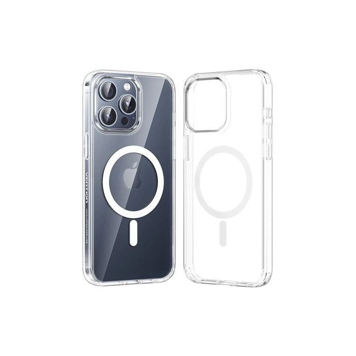 Funda Dura con Magsafe Vention KUAT0-10/ Compatible con iPhone 13/ Transparente
