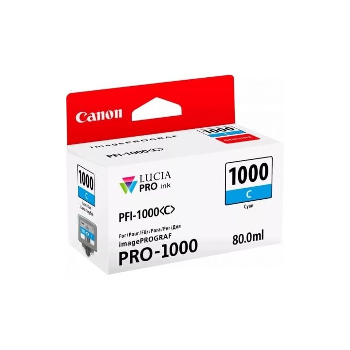 Cartucho de Tinta Original Canon PFI-1000C/ Cian