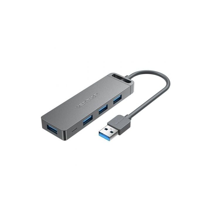 Hub USB 3.0 Vention CHLHB/ 4xUSB/ 1xMicroUSB PD/ Gris