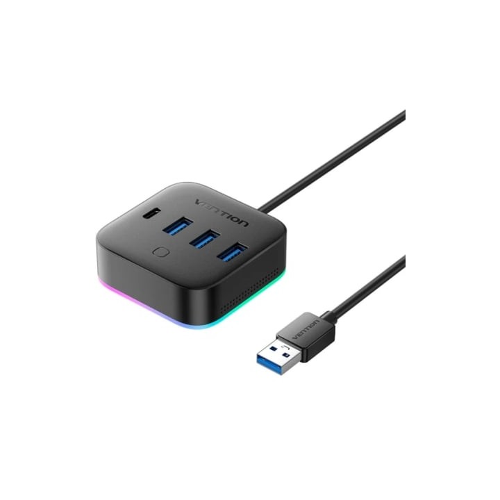 Hub USB 3.0 Vention CHZBD/ 3xUSB/ 1xUSB Tipo-C/ 1xUSB Tipo-C PD