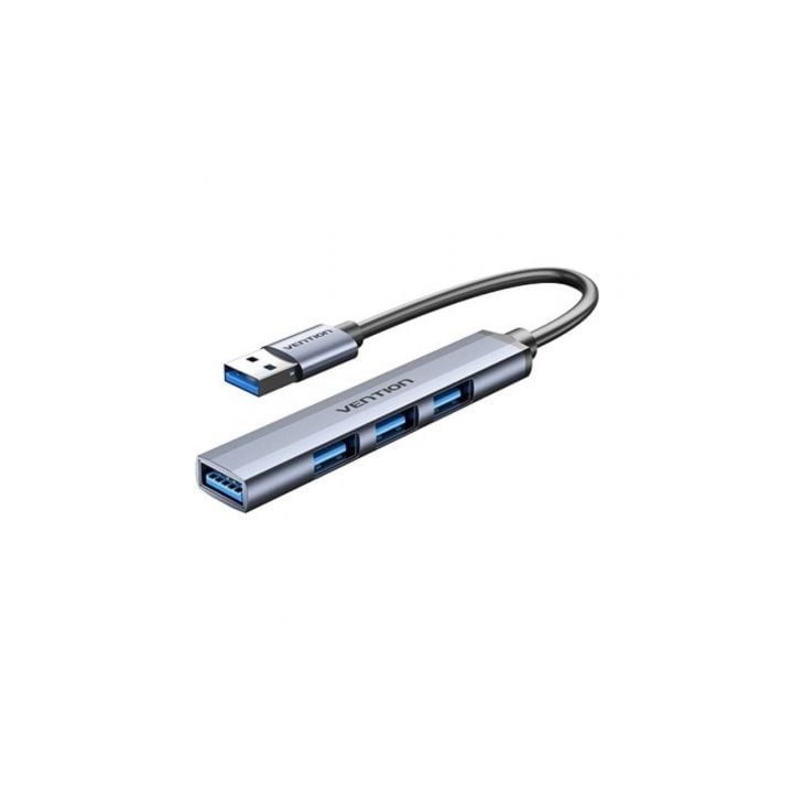 Hub USB 3.0 Vention CKOHB/ 4xUSB/ Gris