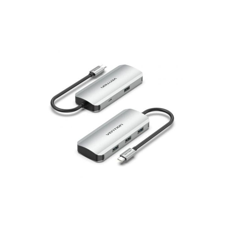 Hub USB Tipo-C Vention TNAHB/ 4xUSB/ 1xMicroUSB PD