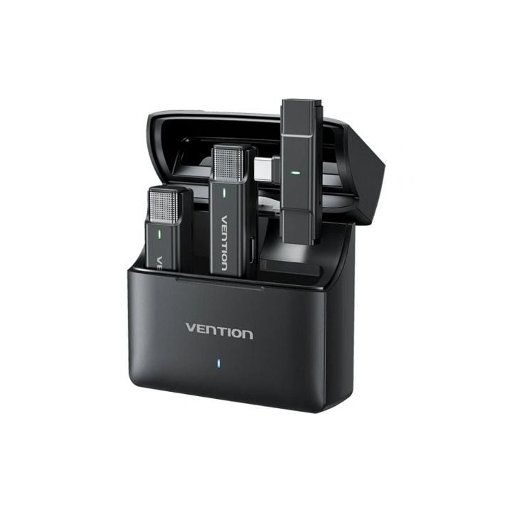 Micrófono Inalámbrico con Clip Vention NCAB0/ USB Tipo-C/ Incluye Receptor/ 2 unidades