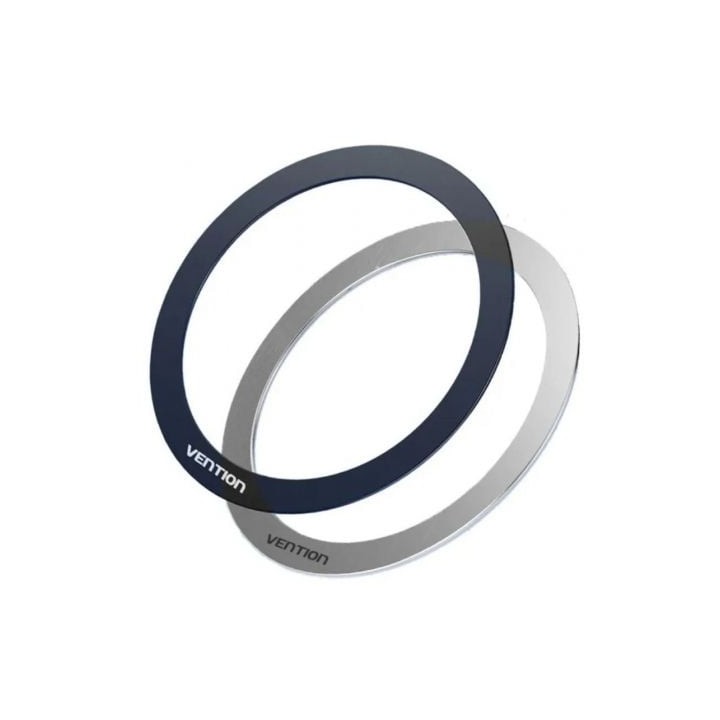 Pack 2 Pegatinas Universales para Anillos de Metal Magnéticos Vention KQOB0/ Compatible con Smartphones