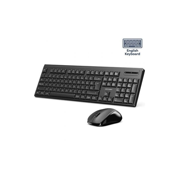 Teclado y Ratón Inalámbricos Vention Combo KTZB0-EN/ Inglés