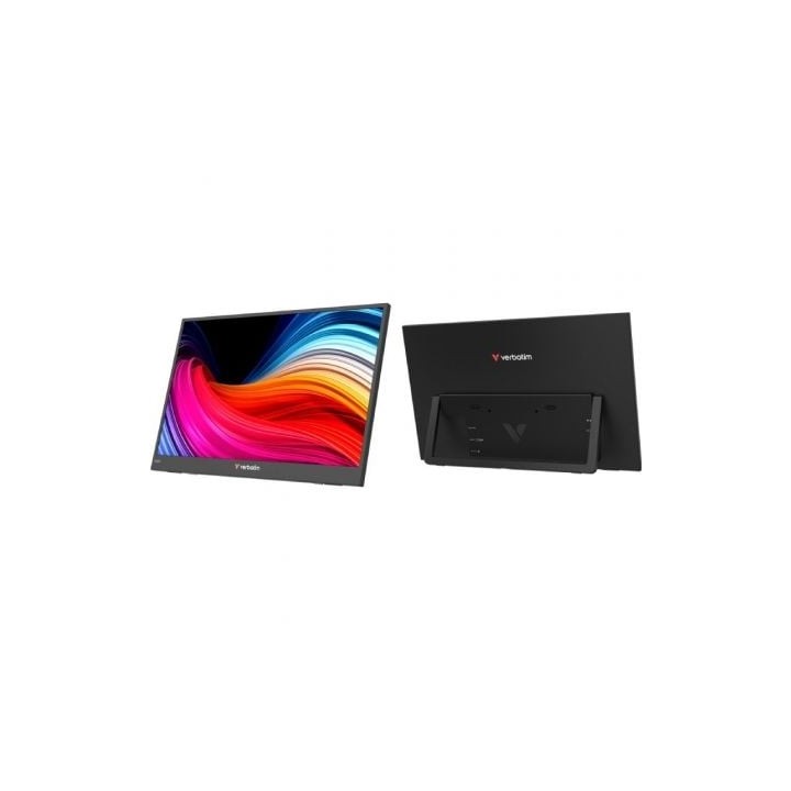 Monitor Portátil Verbatim Non-Touch Light 15.6"/ Full HD/ Multimedia/ Negro