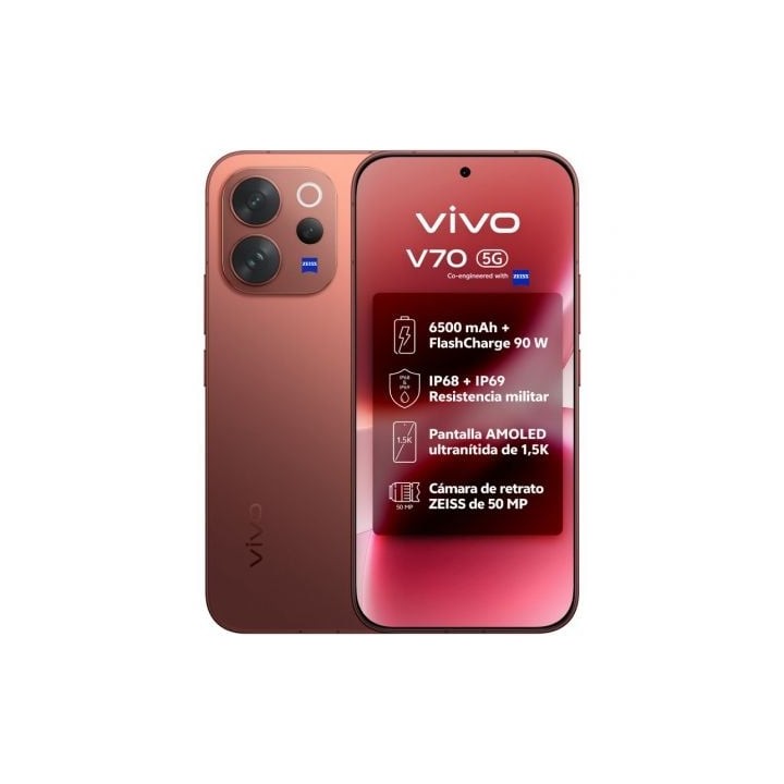Smartphone Vivo V70 8GB/ 512GB/ 6.59"/ 5G/ Marrón