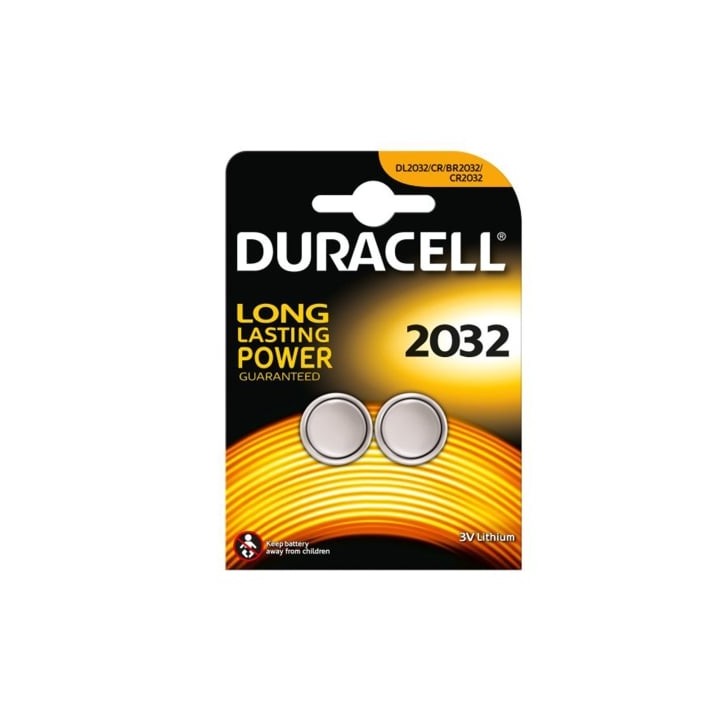 Pack de 2 Pilas de Botón Duracell DL2032/ 3V