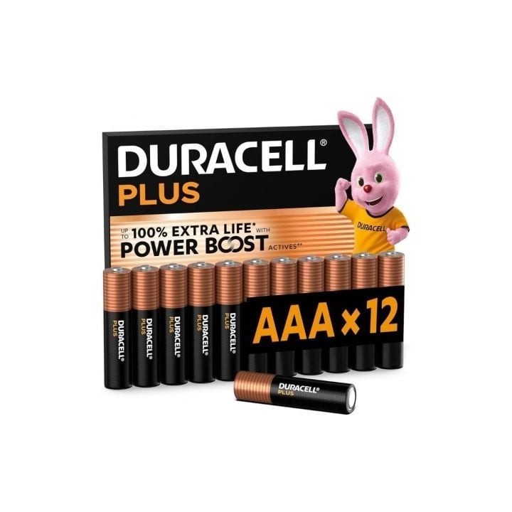 Pack de 12 Pilas AAA Duracell Plus Power Boost DPBLR3B12/ 1.5V/ Alcalinas