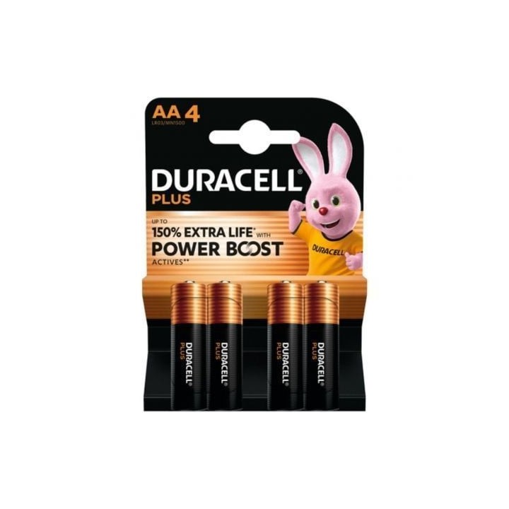 Pack de 4 Pilas AA Duracell Plus Power Boost DPBLR6B4/ 1.5V/ Alcalinas