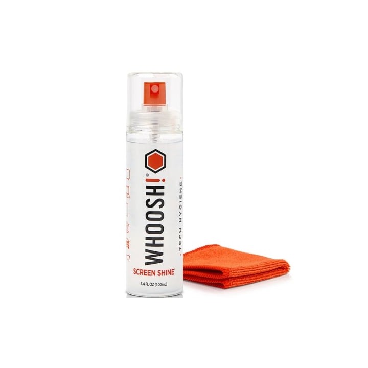 Kit Limpiador de Pantallas Whoosh Kit GO XL WSH003/ Spray 100ml + Paño Microfibra