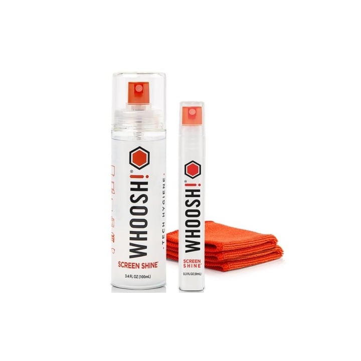 Kit Limpiador de Pantallas Whoosh Kit DUO WSH004/ Spray 100ml + Spray 8ml + 2 Paños Microfibra
